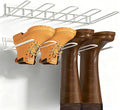 Boot Rack - 4-Pair Wader Hangers Wall Mount Sturdy Metal Cowboy Boot Hangers - Wall Boots Holder Storage Organizer for Closet, Entryway, Indoor, Garage,White