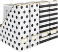 BLU MONACO | Cardboard Magazine File Holder Set of 4 | Vertical Magazine File Holder for Desk and Shelves | Standing File Holder for Classroom School Paper Storage