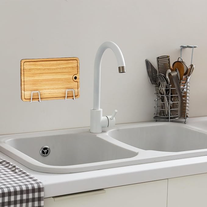 Aogigigio Under Cabinet Cutting Board Holder - Cutting Board Holder Rack Storage Stainless Steel Under Shelf Counter Chopping Board
