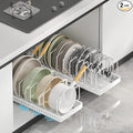 Pull Out Pot Lid Organizer | Cabinet Pan Rack, 10 Dividers