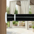 Large Long Tension Curtain Rod 43-83 in (3.6-7 ft) | 1.26" Diameter, Spring Adjustable Heavy Duty Curtains Pole for Windows Door Bathroom Patio Outdoor No Drilling, Black