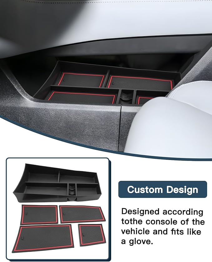 2026 Rogue Lower Console Organizer Rogue 2026 Accessories ABS Material with Coin Storage Under Console Organizer Compatible with 2021 2022 2023 2024 2025 2026 Rogue S/SL/SV/Platinum