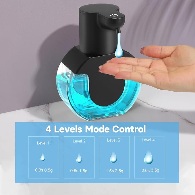 2 Pack Automatic Soap Dispenser Touchless,14.2oz/420ML Auto Liquid Soap Dispenser,Rechargeabled Wall Mounted Smart Pump for Bathroom Kitchen