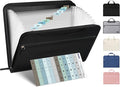 Sooez Heavy Duty Accordion File Organizer with Hidden Handle, Portable 12 Pockets Expanding File Folders, Cloth Monthly Bills Receipt Organizer for Letter/A4, School Classroom Home & Office Supplies