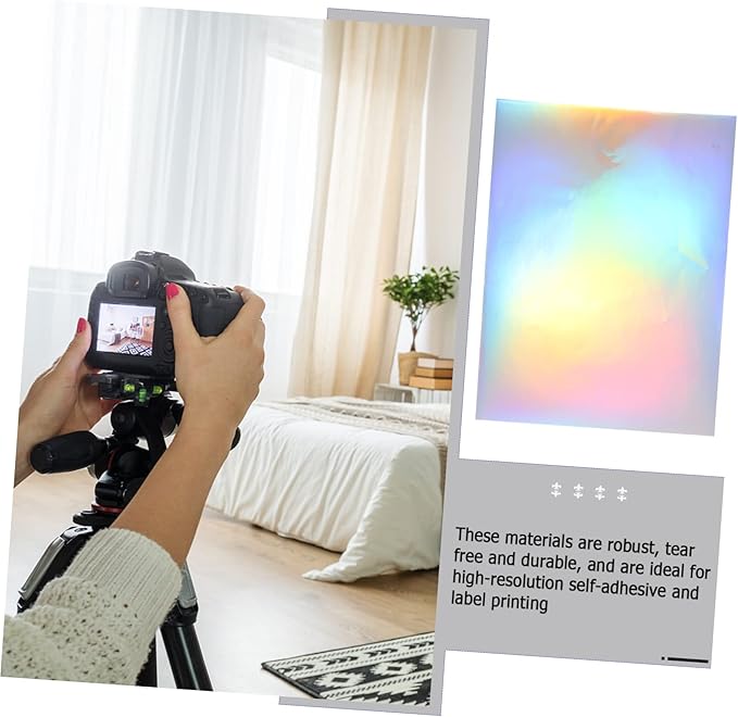 Lurrose 20pcs Self-Adhesive Printable Stickers for High-Resolution Labeling for Home Office Supermarkets