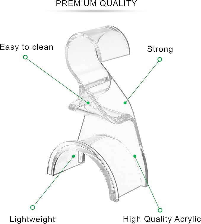 Wiosi Handbag Hanger 3 Pack - Durable Luxury Acrylic Holder Organizers Storage for Purse Tote Bag Satchel Backpack Crossover - Holds Up to 66Lbs – Easy to Clean, No Tools Required