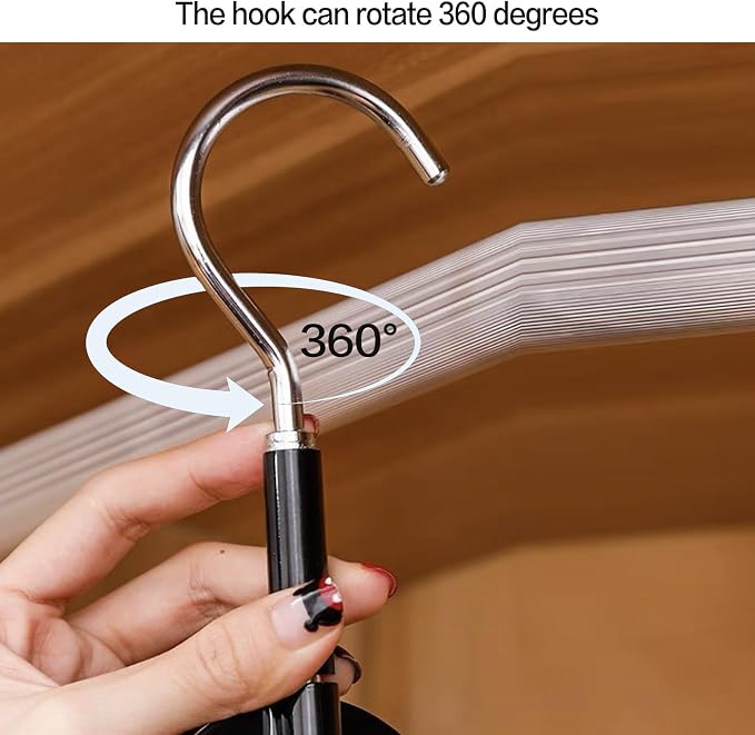 Purse Organizer Purse Organizer for Closet Purse Hanger-360 °Rotation,Curved Design, No Fear of Deformation of The Bag Strap，Premium and Smooth Purse Hook (Black 1 Piece)