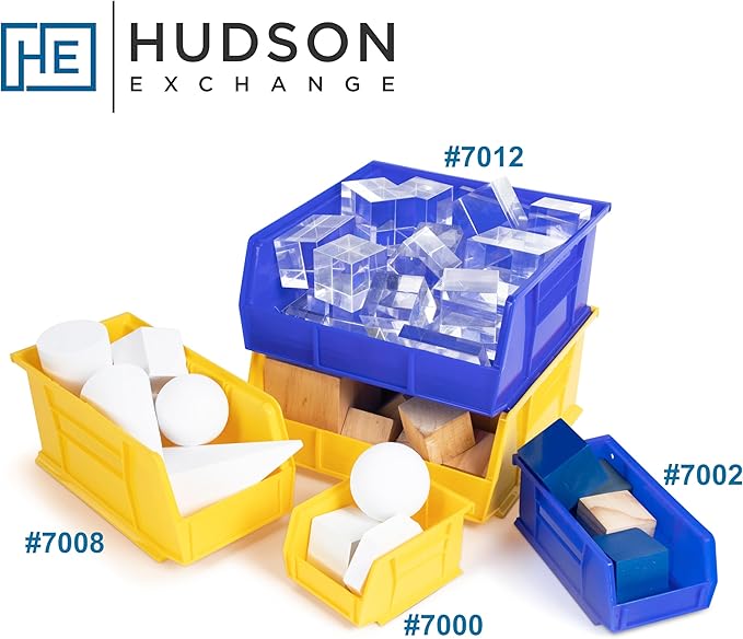 Hudson Exchange 11" x 11" x 5" Plastic Stackable Storage Bin and Hanging Container (Yellow, 1 Pack)