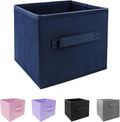 EBIGIC Small Storage Bins,Collapsible Fabric Storage Organizer 9.0"x7.5"x7.5",Mini Storage Box,fit for closet, living room, bookshelf, Kids clothes and toys storage and organization Blue
