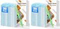 30PCS Disposable Dusters Refills Compatible with Swiffer,180 Degree Electrostatic Disposable Replacement Head for Home,Office,Ceiling Fans,Blinds and Furniture Dusting (Pack of 2)
