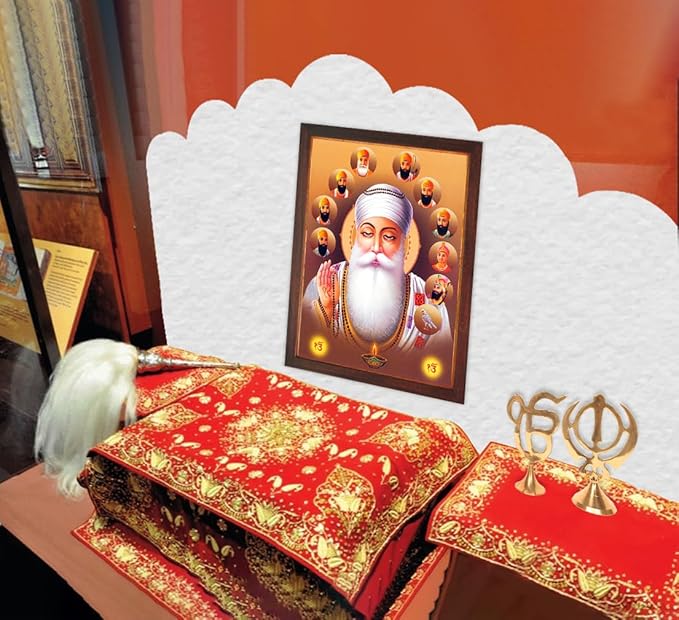 Lord Sikh Guru poster print with frame for Home Decor and Gifting Purpose (229-3)