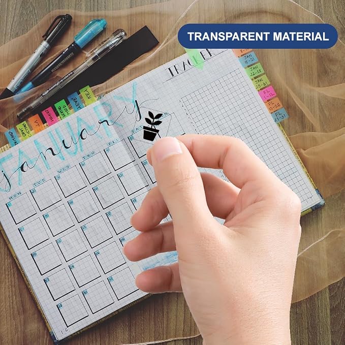 600 Pcs Planner Stickers, 0.6 x 0.6 Inch Mini Icons Daily Stickers Calendar Sticker Essentials Planner Sticker for Home Use, Decorating, Planning, Scrapbooking