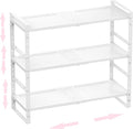 Multi-Functional Metal Shoe Rack, Space-Saving, Perfect for Entryway, Closet, Bathroom, etc. - Sturdy and Durable, High Weight Capacity（3PACKS/White/Large