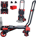 2 in 1 Hand Truck Dolly Foldable,330LB Capacity Portable Folding Hand Cart,Hand Truck Foldable with Retractable Handle,Folding Dolly Cart with Wheels for Moving