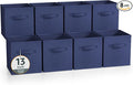 Sorbus 13 Inch Storage Bins - Sturdy Collapsible Fabric Storage Cubes with Handle - 8 Foldable Baskets for Organizing Clothes, Toys, Books - Storage Baskets for Shelves, Closets