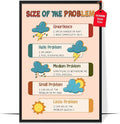 LOLUIS Mental Health Poster, Boho Therapy Tools Educational Supplies Art Print Classroom School Office Decor (Size of Problem, Custom Frame Type)