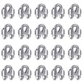 YAMASO 20PCS 1/8 Inches M3 Stainless Steel Wire Rope Cable Clip Clamp