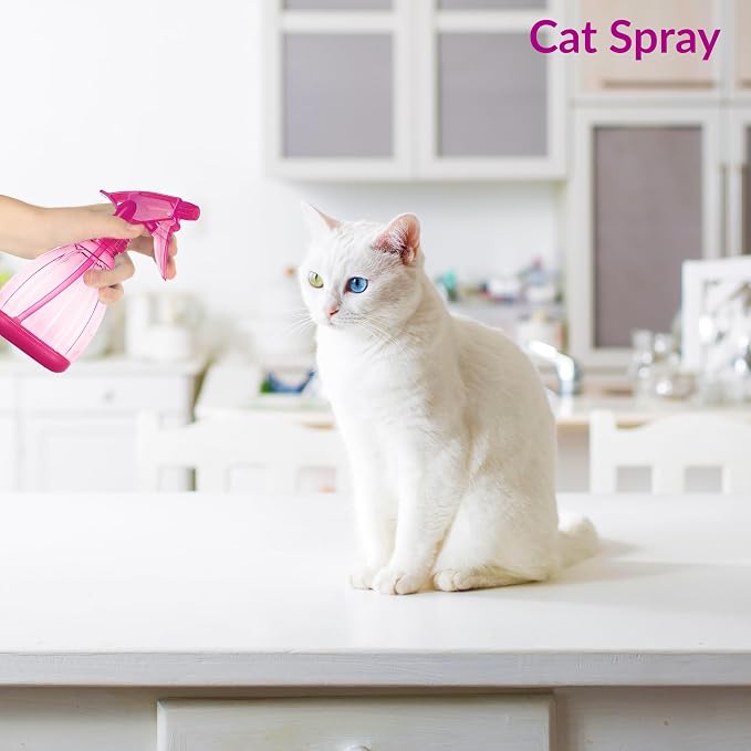 DilaBee 1-Piece 12oz Empty Spray Bottles for Cleaning, Spray Bottle for Hair, Plant Mister, BBQ Spritzer - Squirt Bottles for Liquids, Water Sprayer - Pink Squirt Bottle, Water Mister - BPA-Free