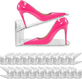 20 Pack Clear Shoe Slots Organizer - Adjustable Height 3.7''to 7.7'' Shoe stackers for a pair of shoes ,Shoe rack storage shoe space saver 50%,Easy to assemble shoe hold shoe organizer for cloest