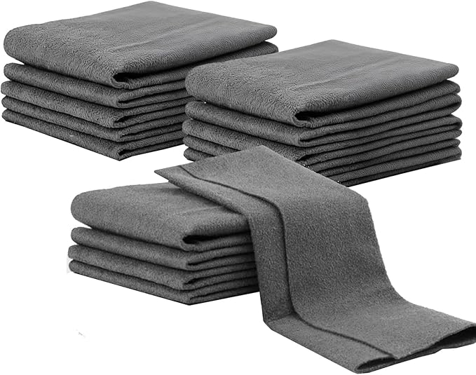 Magic Cleaning Cloth,Thickened Magic Cleaning Cloth,Reusable Microfiber Lint-Free Cloths for Kitchen, Windows, Glass, Mirror, Car, Gray (11.8×11.8 in,15)
