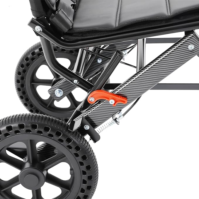 Lightweight Transport Wheelchair with Storage Bag, Lift Transfer Chair, Portable Traveling Wheelchair, Portable Foldable Trolley for Solve The Mobility Problems