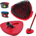 Mop Head Scrub Brush & Mop Base for O-Cedar EasyWring, Scrubber Attachment | Upgraded full bristles, no hollow center. Fits O-Cedar EasyWring spin mop. Fits ocedar mop base & spin mop scrub brush head