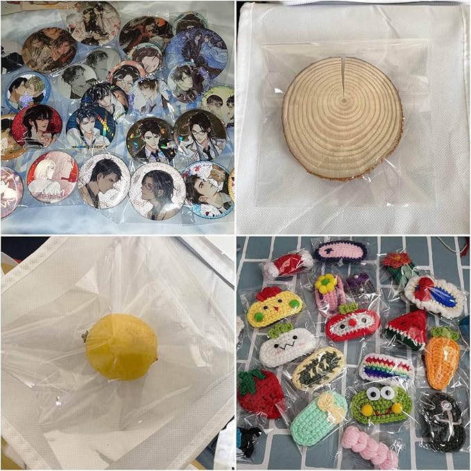 MIVIDE 1000PCS 5.5x6.7inch Self Sealing Cellophane Bags, Clear Cookie Bags for Packaging, Resealable Cellophane Bags Self Adhesive, Plastic Sealing Bags for Cookies, Bakery, Gift Wrapping, Candy