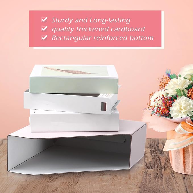 Teling 15 Pack Pink Magazine File Holder, 10.6" H x 10.2" L x 3.5" W, Foldable Cardboard Document Storage Box for Shelves, Book Bin Desk Organizer for Office Home Classroom