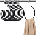 20 Pack Scarf Ring Hangers, Non-Snag Belt Hanger for Closet, Non-Slip Closet Organizer Accessory Holders for Ties Scarves Belts Tank Tops Pashminas (Black)