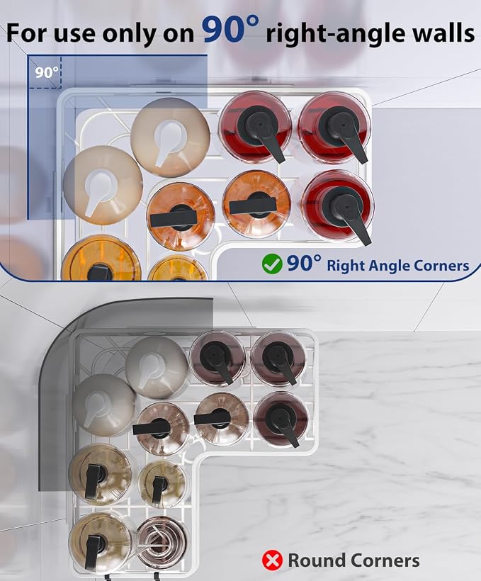 3 Pack Corner Shower Shelves, Rustproof Shower Organizer Caddy | No Drilling Shower Organizer Corner Exclusively for 90 Degree Right-Angle Walls with Hooks and Toothpaste Holder, White