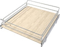 Pull Out Cabinet Organizer 19.08" W X 22" D, Wood & Chromed | Full Slide Out Drawers For Kitchen Cabinets, Cabinets Capacity Heavy Duty Caddy, Cabinet Pullout Shelves , Pantry Storage