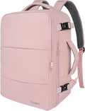 Taygeer Laptop Backpack for Women, TSA Friendly 40l Carry On Mochila | Large Travel Backpack with 17.3" Laptop Compartment, Daypack Business Computer Bag for Office Work Travel Essentials, Pink