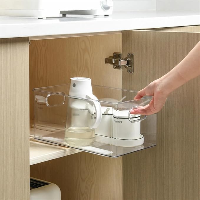 4PCS Set Home Storage Rack Track Closet Slides Pullout Track Drawer Basket Pull Rail Home Kitchen Bedroom Storage Accessories(Style A 2pcs)