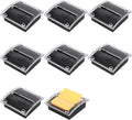 8 Pcs Pop Up Note Dispenser，Sticky Note Holder ，3 x 3 Inch，Clear Top and Black Base Sticky Notes Dispenser for School Office Home Store Classroom Desk Supplies