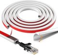 78" Silicone TV Cord Hider for Wall Mounted TV, Self-Adhesive Wire Hiders for TV on Wall, Wire Concealer for Cords Hide Cables, Cable Covers White, Raceway Cable Management, Electric Wire Channels 2m