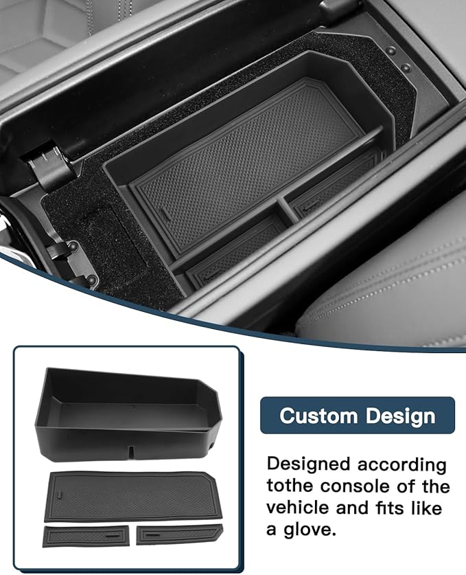 Ruiya 530i/530i xDrive/540i xDrive/550e xDrive/i5 Center Console Organizer for 2026 BMW 5 Sedans Accessories Armrest Console Organizer Compatible with 2024 2025 2026 BMW 5-Series G60