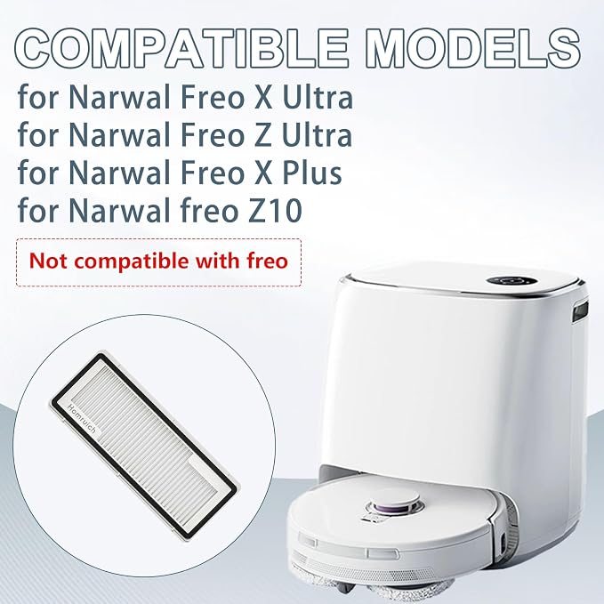 Filter Accessories for Narwal Freo Z10, Freo X Ultra, Freo X Plus, Freo Z Ultra, Freo Pro Vacuum Cleaner, Freo X Ultra Replacement Part 7 Pcs Filter