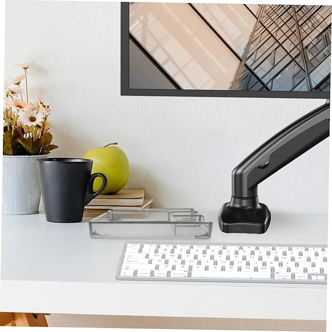 SEWACC Metal Desk Organizer Aesthetic Multi-compartment Storage Box for Efficient Office Organization Tidy up Stylish File Holder for Home Bathroom and Living Room Use Easy to Clean and