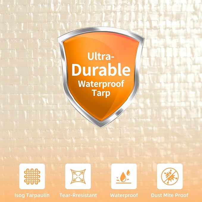 BAGAIL Mattress Bags for Moving, Mattress Covers with Heavy Duty Handles, Reusable Mattress Storage Bag for Moving Supplies(Beige, Twin XL)