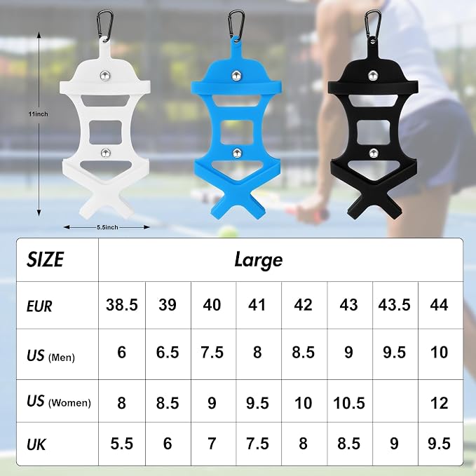 Shoe Holster for Backpack, takyu Shoe Holder with Backpack Clips for Cleat Bag, Shoe Clips Sports and Outdoor Accessories for Climbing Trip Carrying Extra Shoes (Blue)