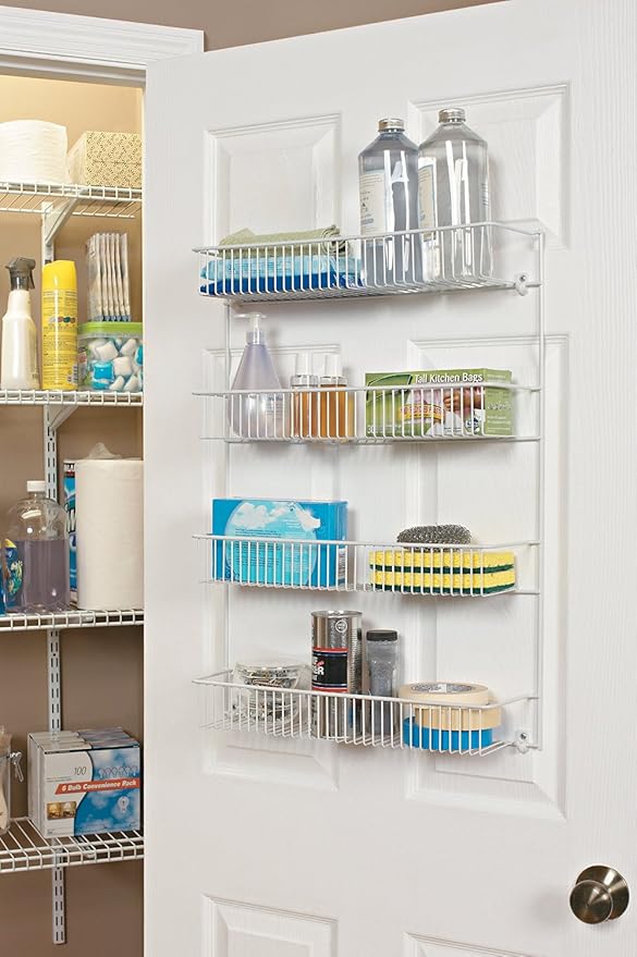 ClosetMaid 8033 4-Tier Wall Rack, 18.75" W x 25.75" H x 5" D, White