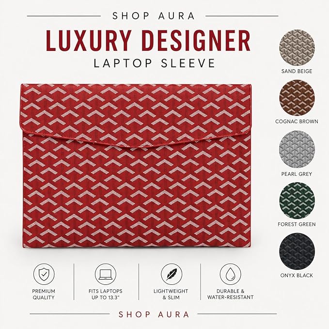 Designer A4 Padfolio Document Organizer Sleeve – Fits A4 Paper, MacBook, iPad & Tablets – Magnetic Closure, Slim & Scratch-Resistant – Ideal for Office, School, Students & Professionals (White)