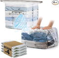 TAILI Cube Vacuum Storage Bags 4 pack, Medium Size (25x19x11 inch), Vacuum Seal Bags for Clothing, No Pump Compression Packing Cube for Blankets, Baby Clothes