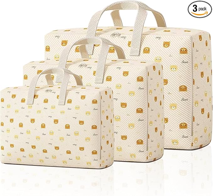 Extra Large Moving Bags, Heavy Duty Totes with Zippers & Handles, Waterproof Storage Bag Organizer for Moving 3 Pack