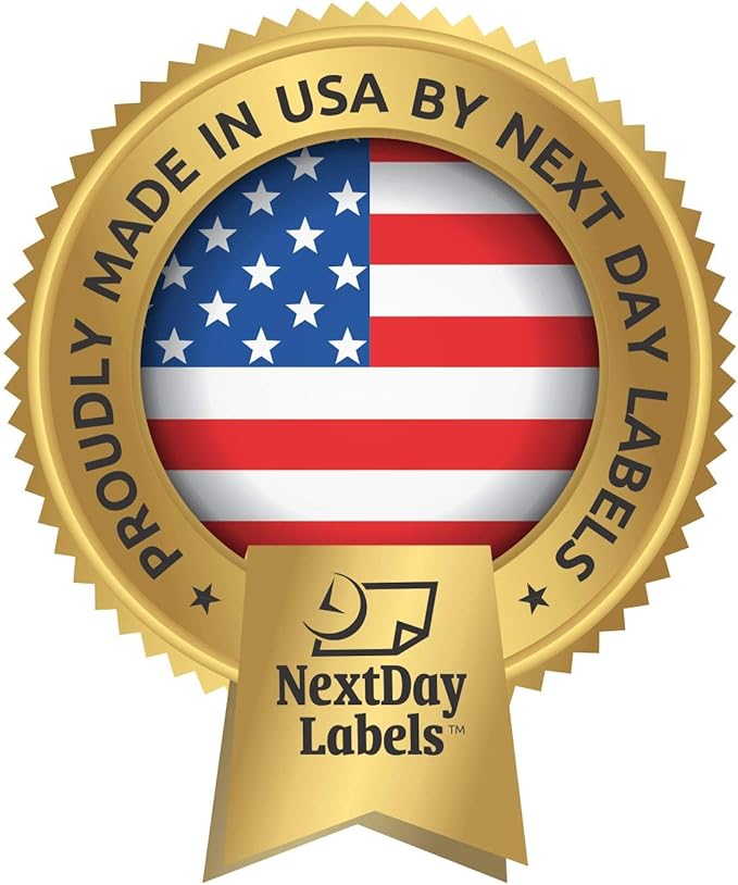 NextDayLabels 3.33 Inch Round Circle Stickers White Blank Labels for Laser Inkjet Printer - 6 Per Sheet Self-Adhesive Product Packaging Logo Made in USA - 600 Labels