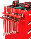 MUTUACTOR Magnetic Screwdriver Rack,1PCS Heavy Duty Magnetic Mount Red Screwdriver Organizer,Magnetic Tool Holder Durable Storage Holder for Multiple Screwdriver Plier Shear Tool Chest Cart Workbench