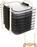 Adjustable Lids Organizer for Rubbermaid Brilliance Lids, Lid Organizers Inside Cabinet for Pyrex Snapware, Lids Holders Suitable for Storing Lids of Various Sizes White（5.51in-8.27in）