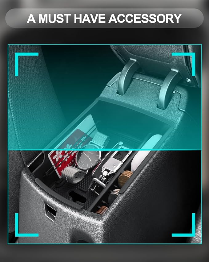 CDEFG for 2025 2026 Hyundai Venue Center Console Organizer Tray for Hyundai Venue 2020-2025 2026 Accessories Middle Organizer Armrest Storage Box Arm Rest Insert Tray