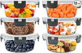 6 Pack 13oz Small Round Glass Meal Prep Containers with Airtight Lids | Perfect for Small Portions, Glass Food Storage Containers with Snap Lids, Freezer to Microwave Safe, Dishwasher Safe