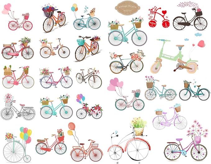 Seasonstorm Love Flower Bicycle Aesthetic Diary Travel Journal Paper Stickers Scrapbooking Stationery